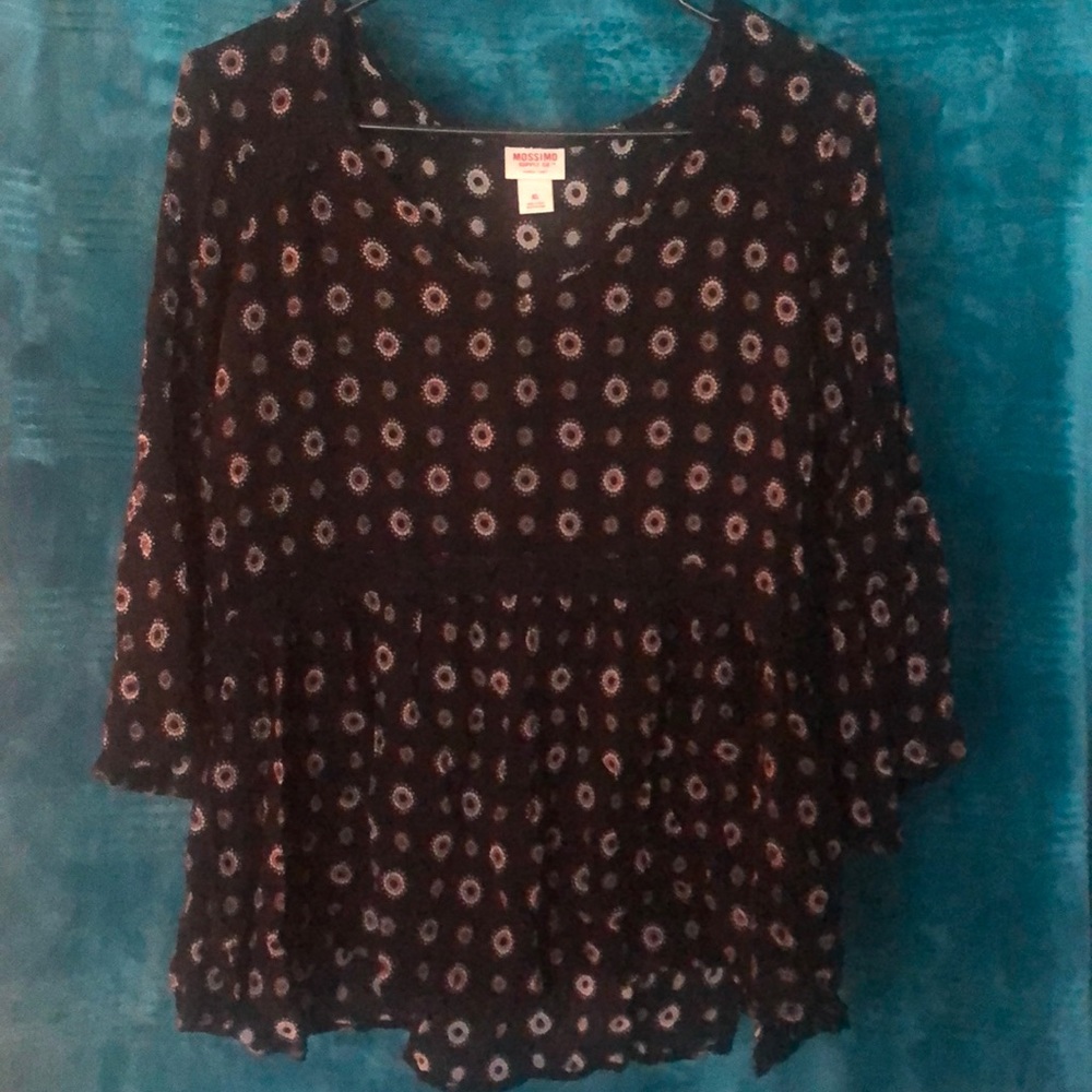 Black Flower Blouse